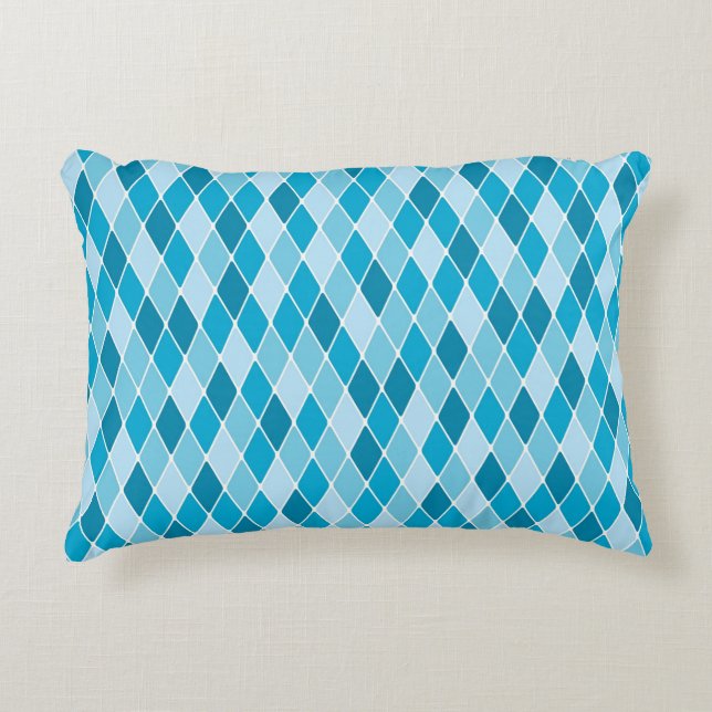 Harlequin winter pattern decorative cushion (Front)