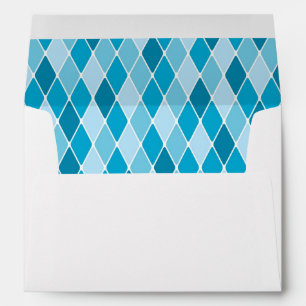 Harlequin winter pattern envelopes