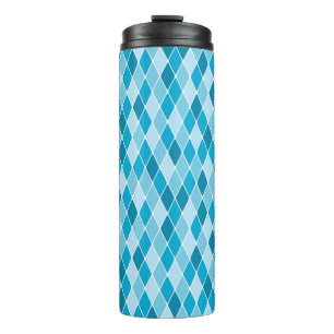 Harlequin winter pattern thermal tumbler