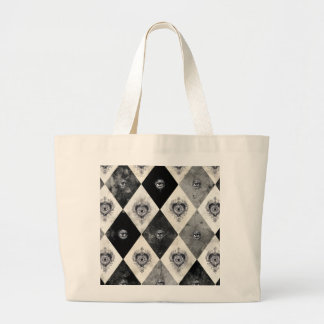 Harlequin with All-Seeing Eyes Jumbo Tote Bag