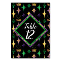 Harlequins Beads Mask Fleur de Lis Mardi Gras