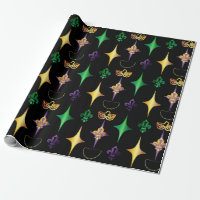 Harlequins Beads Mask Fleur de Lis Mardi Gras