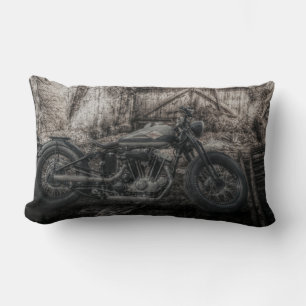 Harley Davidson Motorcycle Motorbike Vintage Lumbar Cushion