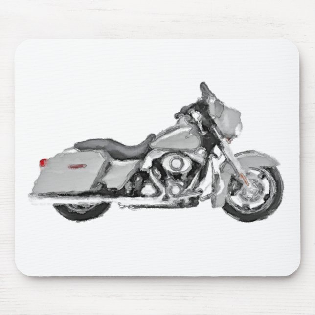 Harley FLHX Street Glide Hand Painted Art Brush Mouse Pad (Front)