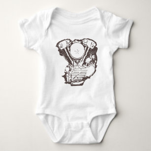 Harley Knucklehead Baby Bodysuit
