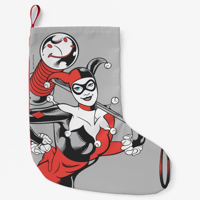 Harley Quinn 4 Small Christmas Stocking (Front)