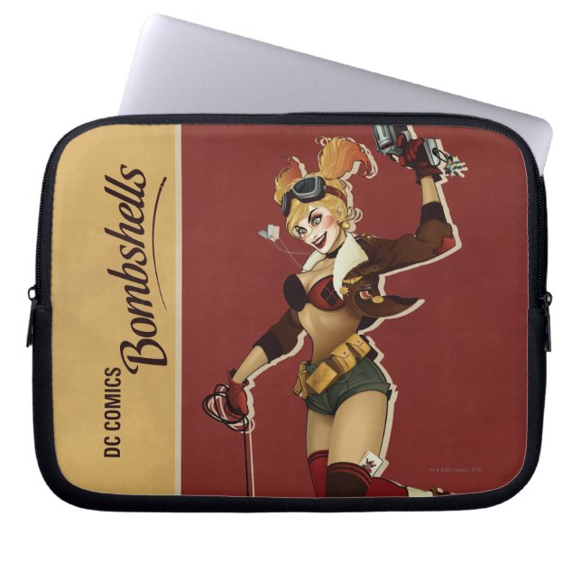 Harley Quinn Bombshells Pinup Laptop Sleeve (Front)