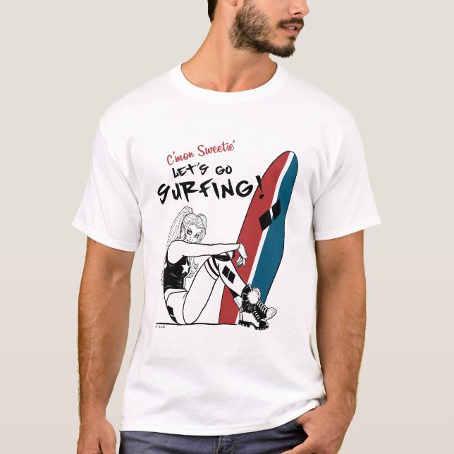 Harley Quinn - Let's Go Surfing T-Shirt (Front)