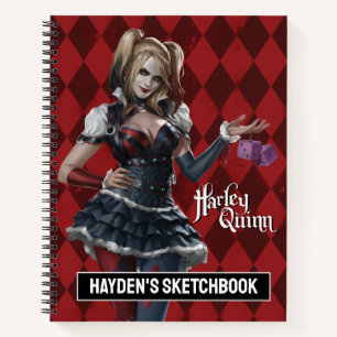 Harley Quinn With Fuzzy Dice Drawing Notebook