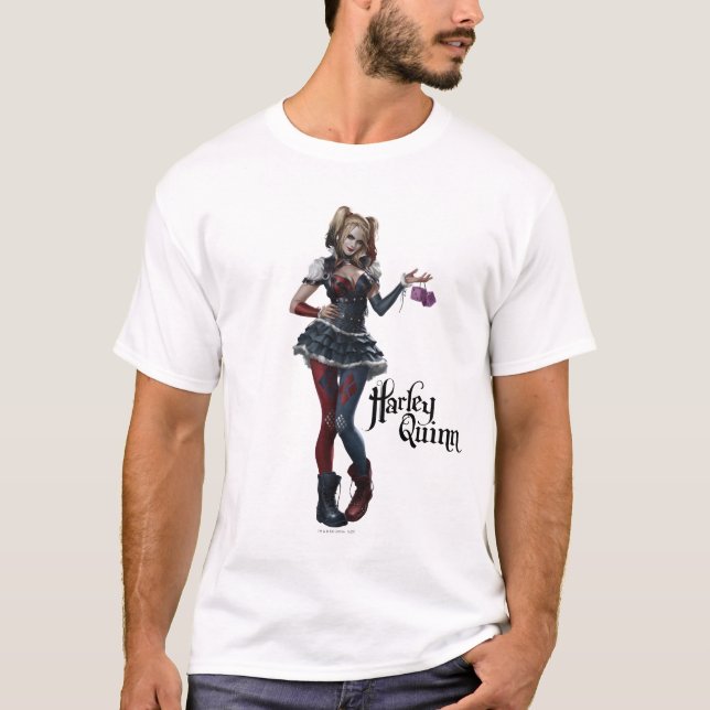 Harley Quinn With Fuzzy Dice T-Shirt (Front)