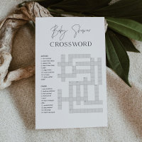 HARLOW Baby Shower Crossword Game