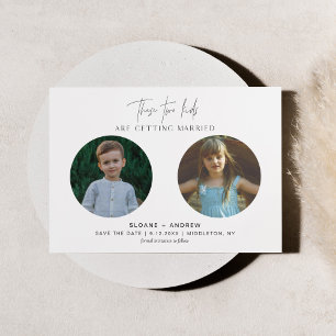 HARLOW Childhood Photo Save the Date Announcement