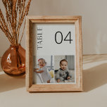 HARLOW Childhood Photo Table Number Card<br><div class="desc">Harlow Collection - a perfect blend of clean sophistication and modern flair. It's designed with a modern script font that exudes style and 
elegance. Each product in the collection is thoughtfully crafted to showcase a look that is both timeless and on-trend.</div>