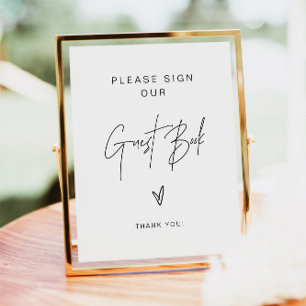 HARLOW Edgy Modern Minimalist Cards & Gifts Sign
