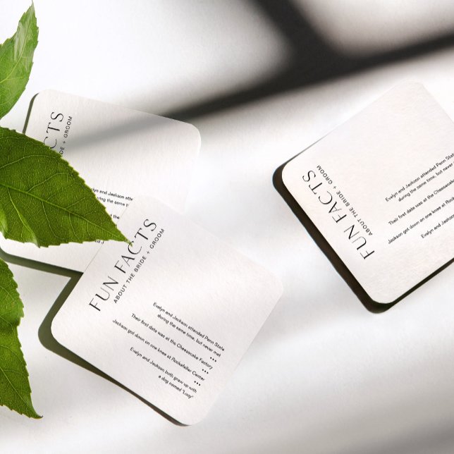 HARLOW Fun Facts About the Bride & Groom Coaster (Creator Uploaded)