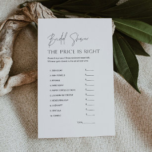 HARLOW Guess the Right Price Bridal Shower Game