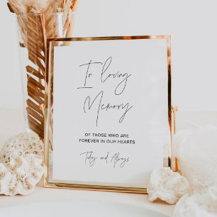 HARLOW In Loving Memory Wedding Sign