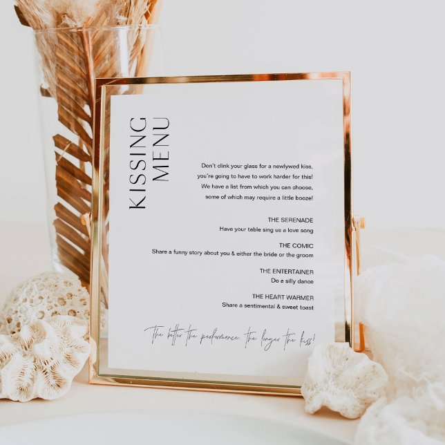 HARLOW Kissing Menu Wedding Sign (Creator Uploaded)