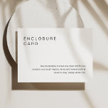 HARLOW Minimalist Enclosure Card Invitation Insert<br><div class="desc">Harlow Collection - a perfect blend of clean sophistication and modern flair. It's designed with a modern script font that exudes style and elegance. Each product in the collection is thoughtfully crafted to showcase a look that is both timeless and on-trend.</div>