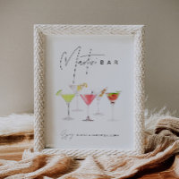 HARLOW Minimalist Martini Bar Sign