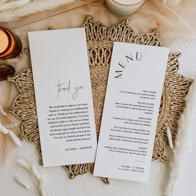 HARLOW Minimalist Wedding Menu 4x9 (Creator Uploaded)