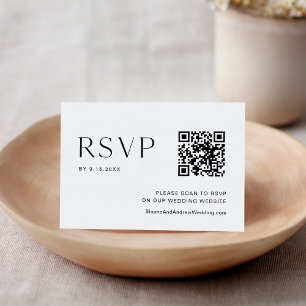 HARLOW Minimalist Wedding QR Code RSVP