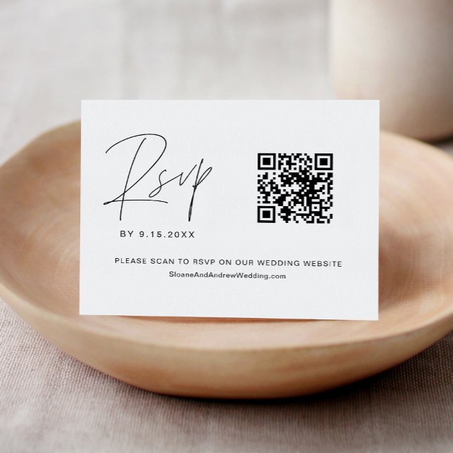 HARLOW Minimalist Wedding QR Code RSVP (Creator Uploaded)