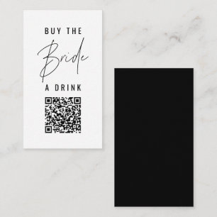 HARLOW Modern Bold Buy the Bride a Drink QR Code N Card