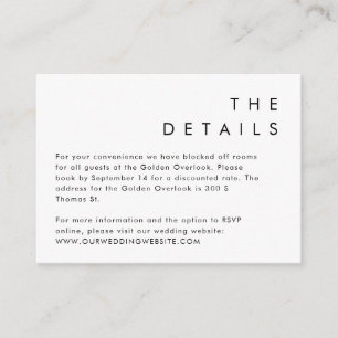 HARLOW Modern Minimalist Details Card Simple 