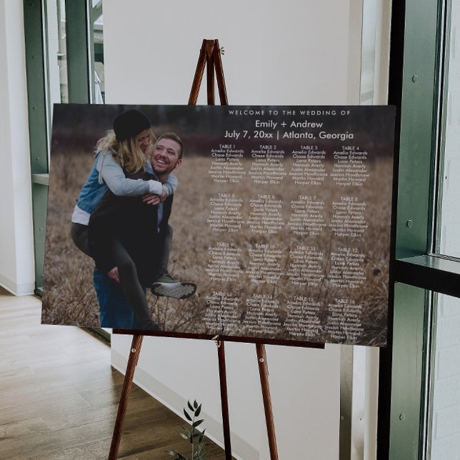 HARLOW Modern Photo Seating Chart Template (Creator Uploaded)