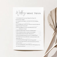 HARLOW Movie Trivia Bridal Shower Game Card