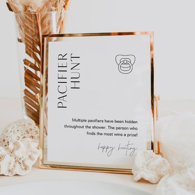 HARLOW Pacifier Hunt Baby Shower Game Sign (Creator Uploaded)