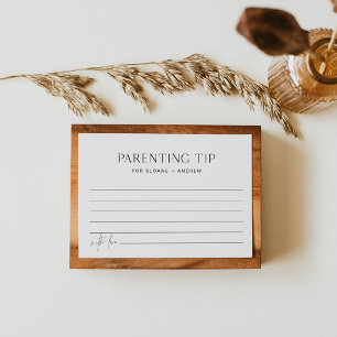 HARLOW Parenting Tips Baby Shower Advice Card