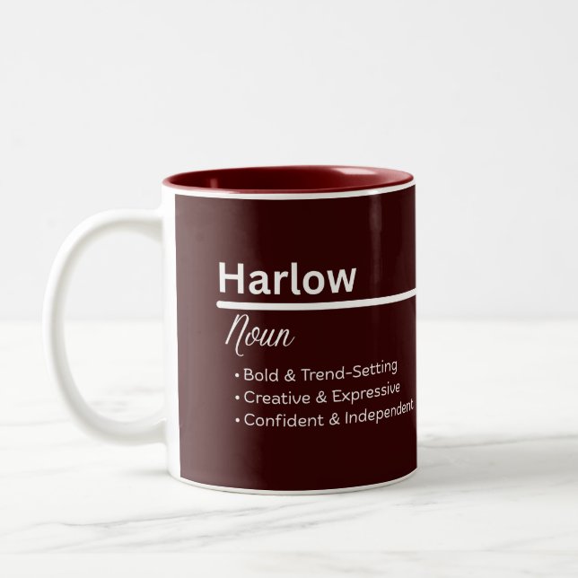 Harlow Personalized Name Coffee Mug (Left)
