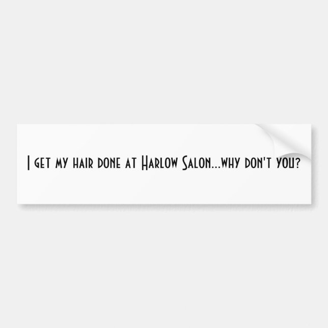 Harlow Salon Bumper Sticker (Front)