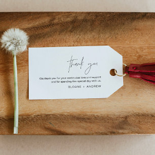 HARLOW Wedding Favour Tag, Bridal Shower Thank You Gift Tags