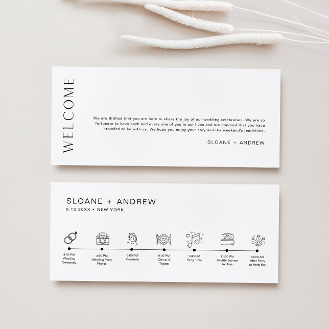 HARLOW Wedding Timeline and Welcome Letter 9x4 (Creator Uploaded)