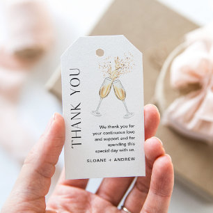 HARLOW Wedding Toast Thank You Favour Tag
