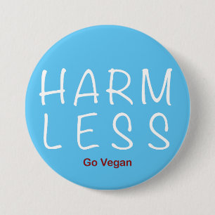 Harm Less - Go Vegan (Light Version) 7.5 Cm Round Badge