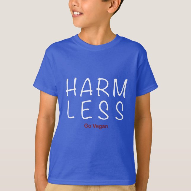 Harm Less - Go Vegan (Light Version) T-Shirt (Front)