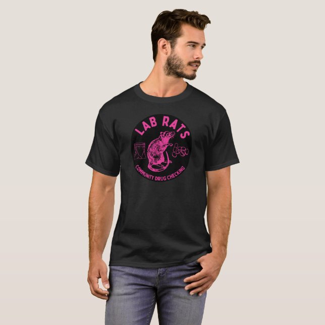 Harm Reduction Sisters Lab Rats Logo T-Shirt (Front Full)
