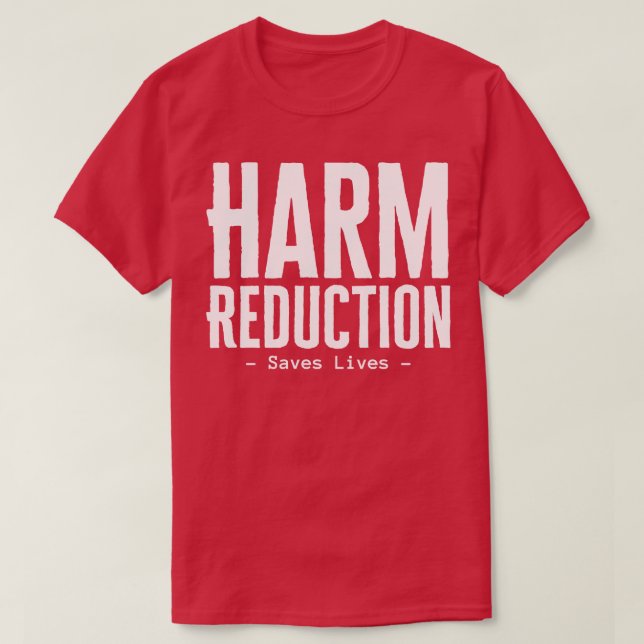 Harm Reduction Tapestry T-Shirt (Design Front)