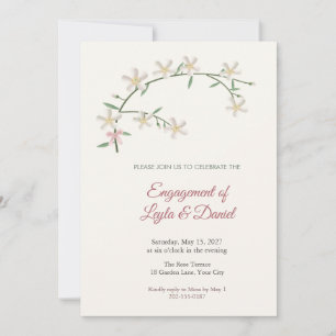Harmal Blossom Engagement Party Invitation