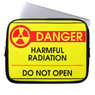 Harmful radiation danger laptop sleeve