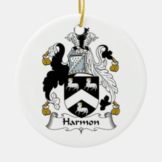 Harmon Family Crest Ceramic Tree Decoration