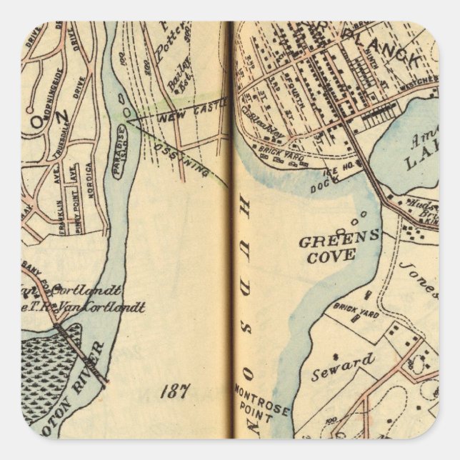 Harmon Park, New York Square Sticker (Front)