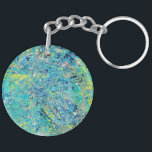 Harmoni Series No. 1 – Resonance keychain<br><div class="desc">Carry a moment of balance with you. This design from the Harmoni Series transforms vibrant turquoise, deep indigo, and luminous chartreuse into a compact piece of contemporary abstract art. Expressive splashes and layered movement create a sense of rhythm and flow — a reminder that harmony can exist even within energy...</div>
