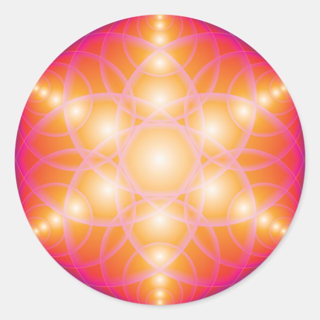 Harmonic Flower Of Life Classic Round Sticker (Front)