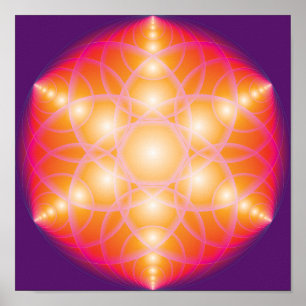 Harmonic Flower Of Life Poster