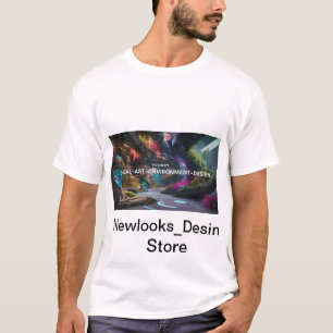 "Harmonic Fusion: Nature Meets Urban Chaos". T-Shirt